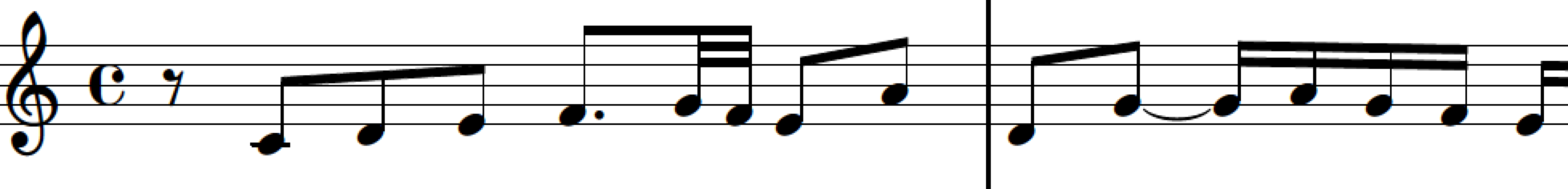 Theme of Fugue 1 in C Major