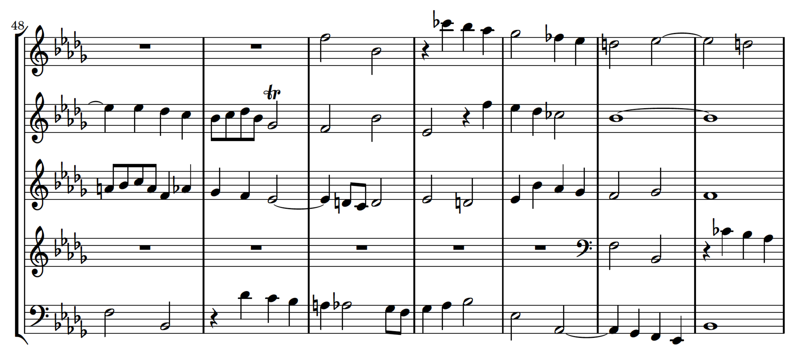 Bach Chord Progression Chart